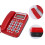 Cergrey vaste telefoon met snoer, nummerweergave en 6