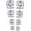 Stainless Steel Magnetic Stud Earrings Non-piercing CZ 4 1