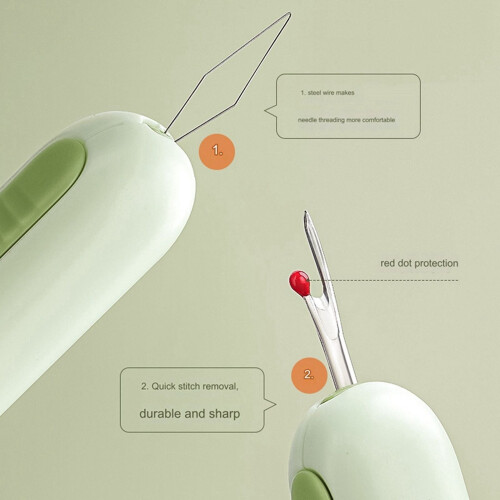 Instrument de cusut manual Seam Ripper Green2-în-1 1