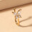 Manchette de nez papillon dorée sans piercing en forme de U 6