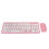 Teclado e mouse ergonômicos sem fio OTVIAP rosa 2