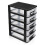 Storage Cabinet Plastic Drawer Organizer 5 Layers Black 3