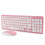 Teclado e mouse ergonômicos sem fio OTVIAP rosa 3