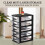 Storage Cabinet Plastic Drawer Organizer 5 Layers Black 4