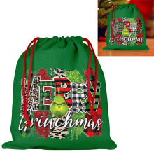 Christmas candy drawstring bag cartoon theme 12 pcs