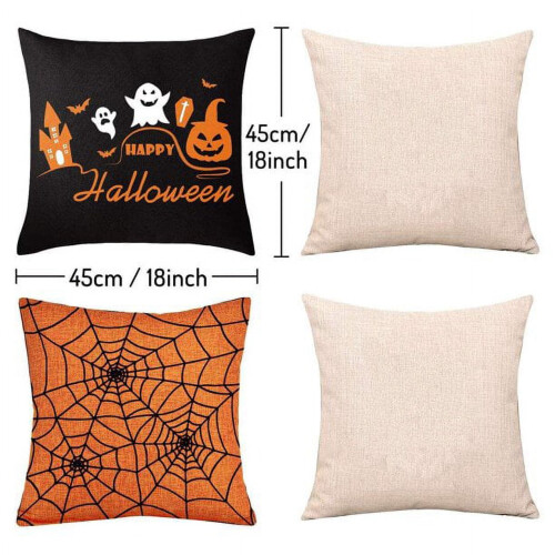 Halloween pillow cover cotton multicolor 1 piece 1