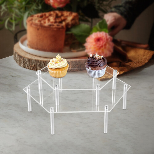 Klar akryl cupcake-stander med 3-lags borddisplay 2