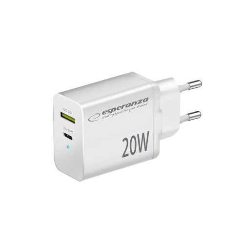 Lader - netadapter Esperanza - EZC105W - netlader 20W Wit