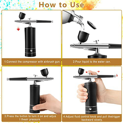 Kit aérographe avec compresseur sans fil rechargeable (2 pièces) 1