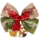 Mini Christmas bow decorations green red burlap 12 pcs 5