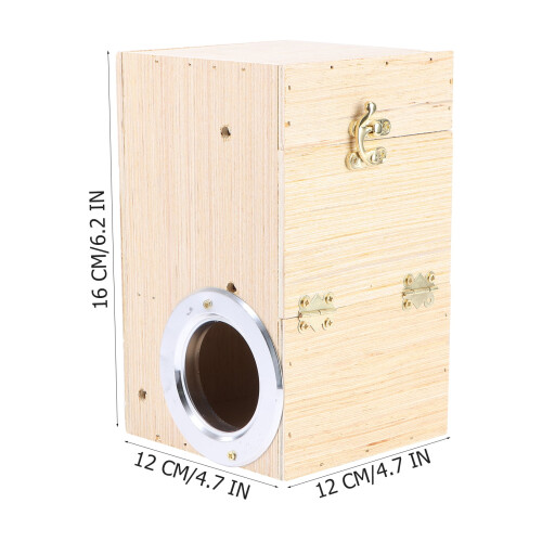 Houten vogelhuisje voor de broedperiode (1 stuk) 1