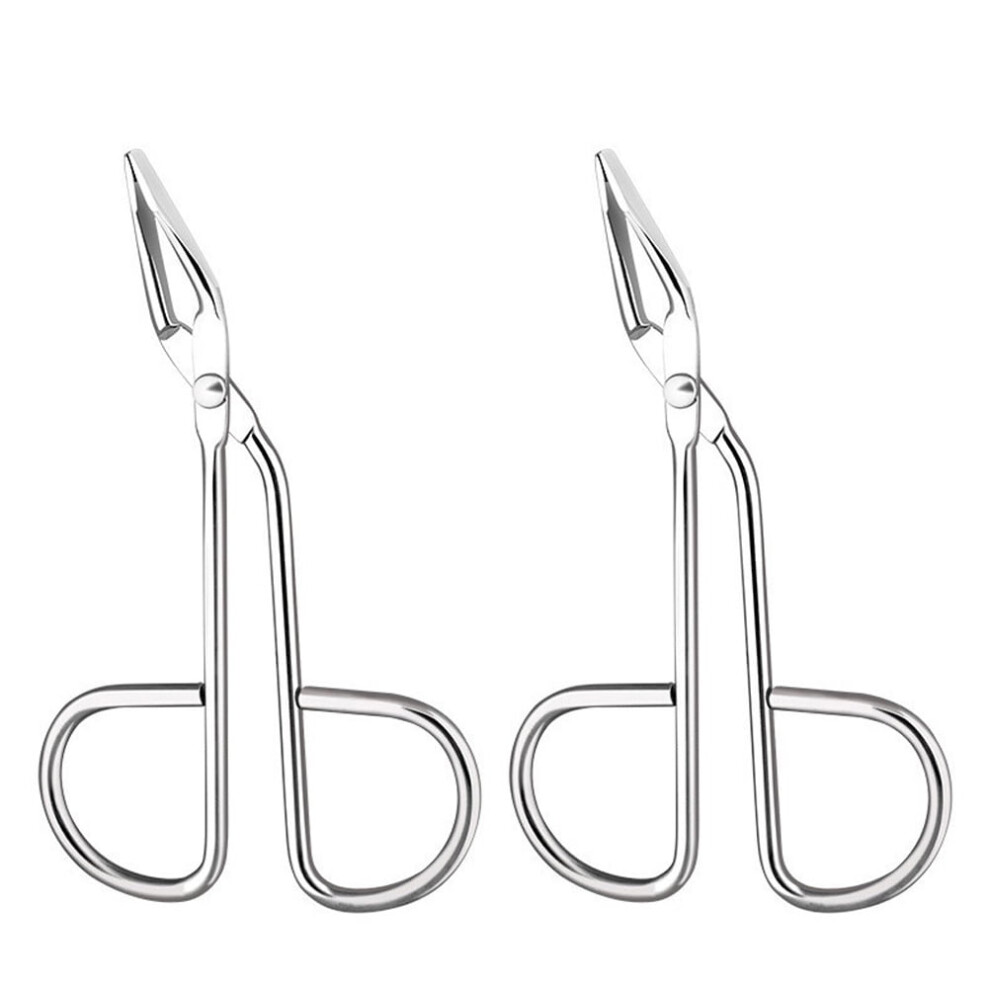 JMXIANG angled eyebrow tweezers stainless steel 2 pcs