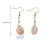 Seashell Drop Earrings Natural Beach Shell Pair 6