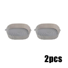 Silicone Air Fryer Baking Tray Gray 2PCS