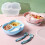 Homeer Kids Tableware Set Non-Slip Suction Plate with Lid 1