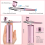 Draadloze, oplaadbare airbrushset 30 PSI roze 2