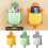 Turtle-shaped wall-mounted storage box with multiple 1