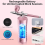 Draadloze, oplaadbare airbrushset 30 PSI roze 3
