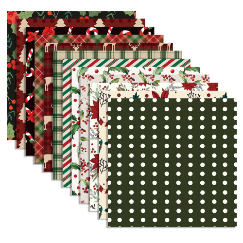 Christmas Cardstock Craft Paper Double Sided 24 Sheets