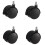 Black Chair Caster Wheels with Brake M8 4 pcs 1