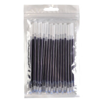 hengsof Gelstiftmine 0,5 mm, 100 Stück, Schwarz, 0,5 mm Mine, Universalgröße 130 mm/5,1 Zoll, 2 Ersatzstifte inklusive, für sanftes Schreiben