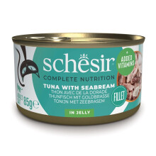 SCHESIR in jelly Tuna with sea bream - wet cat food - 85 g