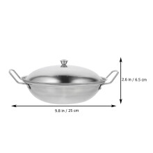 Stainless Steel Frying Pan Lid 25x25x6.5 cm