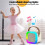Caixa de som Bluetooth Luniquz K12karaoke com microfones duplos e 4