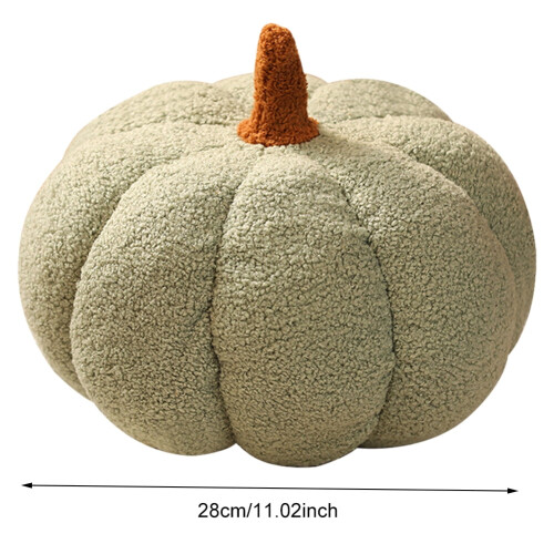 HBASD pumpkin throw pillow 3D Halloween decor green 28 cm