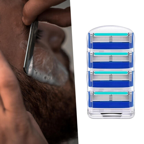 Shaver Blade Refills for Men 4-Pack Blue 2