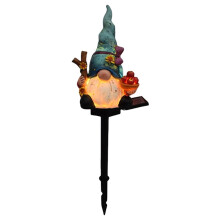 Solar Blue Gnome Pathway Lights with Stake 18.11in