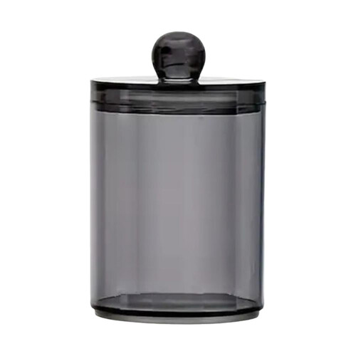 Bathroom Jar Black Plastic Storage Box for Cotton Balls 1