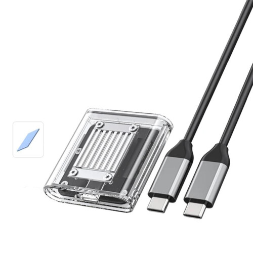 Mini M.2 NVMe SSD Enclosure USB-C 10Gbps Transparent