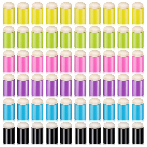 Finger Sponge Daubers Art Craft Set 60 Pieces