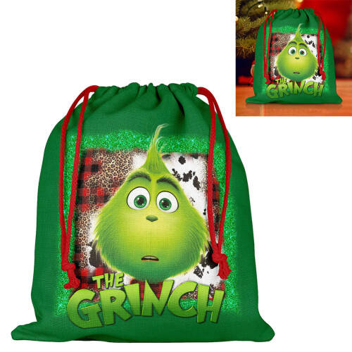 Christmas candy drawstring bag cartoon theme 10 pcs