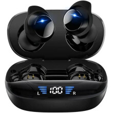 Bezdrôtové slúchadlá do uší - FINGERTIME - 4 mikrofóny pre HD hovory, pohlcujúci stereo zvuk, výdrž batérie 48 hodín, vodotesnosť IPX7,