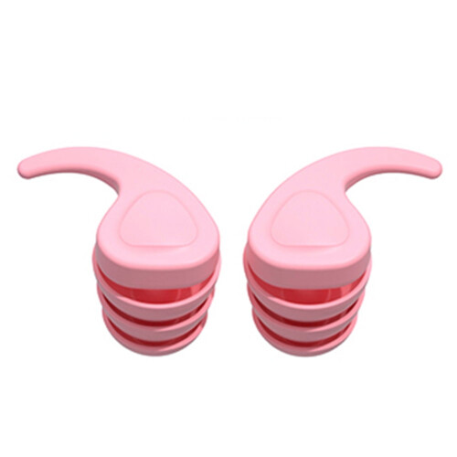 Sleeping Ear Plugs Silicone Waterproof Noise Reduction Pink