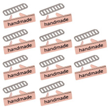 Metal clothing labels rectangle 10 pcs
