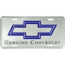 Placa de matrícula metálica genuina Chevrolet 6 x 12