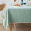 Cotton Linen Tablecloth Green 140x140 cm 1