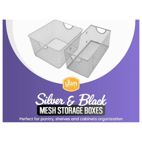 Wire Mesh Storage Basket Organizer 2 Pack 1