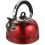 Red Stainless Steel Whistling Kettle 1.7L 1