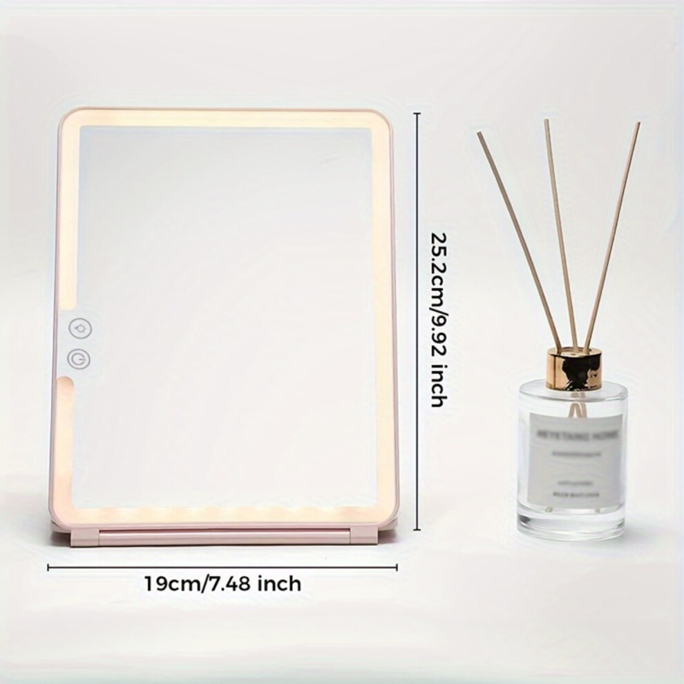 LED Makeup Mirror Portable Folding Tabletop