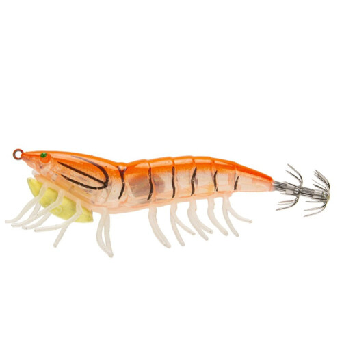 Leuchtender Tintenfischköder, leuchtender Garnelenjig, orange 1