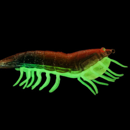 Leuchtender Tintenfischköder, leuchtender Garnelenjig, orange 2