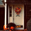 Halloween wreath with witch hat and legs, light-up front 2
