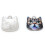 Pink enamel cat earring charms with hole, 1 pair 2