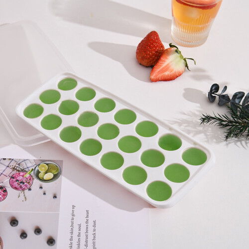 QTBIUQ round ice tray with lid 21-cavity stackable 1