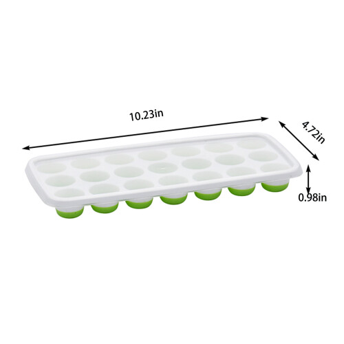 QTBIUQ round ice tray with lid 21-cavity stackable 2