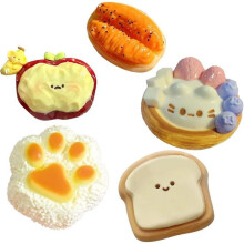 5-Piece Cute Squishy Toys, Gradient Color Mochi Squishy, Squeeze Fidget Toys for Stress Relief